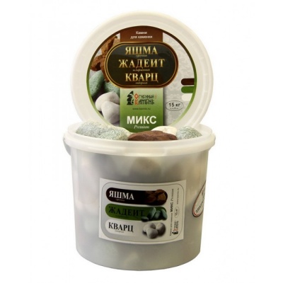 МИКС Премиум: кварц отборный+яшма+жадеит шлиф., 15 кг