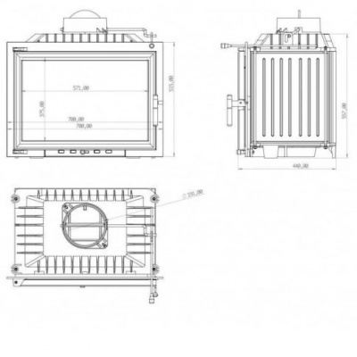 Каминная топка Echa Tech Font/700 14 кВт, 700/515 Каминная топка Echa Tech Font/700 14 кВт, 700/515