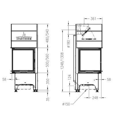 Каминная топка Spartherm Mini 2LRH 4S Каминная топка Spartherm Mini 2LRH 4S