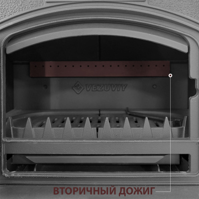 Печь-камин Везувий KZ-14 S "Антрацит" диаметр дымохода: 150 мм Печь-камин Везувий KZ-14 S "Антрацит" диаметр дымохода: 150 мм