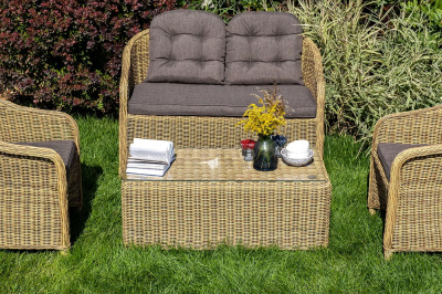 Диван 4SIS Равенна двухместный Цвет: соломенный