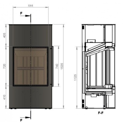 Печь-камин Ember Gordana 480L +