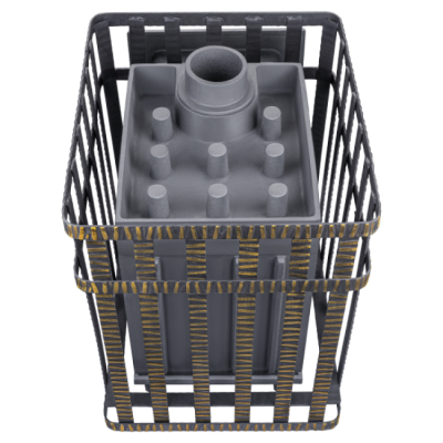 Печь для бани чугунная Гефест Гроза в сетке 18 (М)