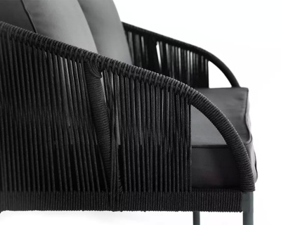 Диван 4SIS Канны двухместный из роупа Цвет: темно-серый Диван 4SIS Канны двухместный из роупа Цвет: темно-серый