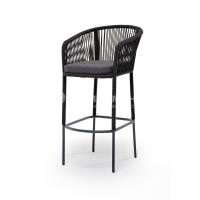 Стул барный 4SIS Марсель из роупа Цвет: серый муар, темно-серый