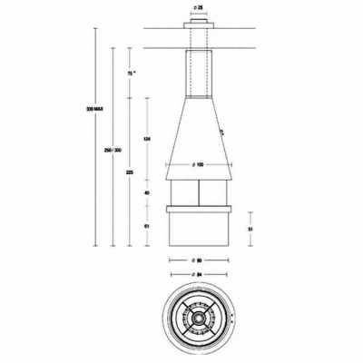 Каминная топка Piazzetta M 360 T Конус Каминная топка Piazzetta M 360 T Конус