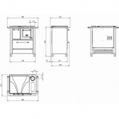 Варочная печь Tim Sistem Alma Mons L чёрная Варочная печь Tim Sistem Alma Mons L чёрная