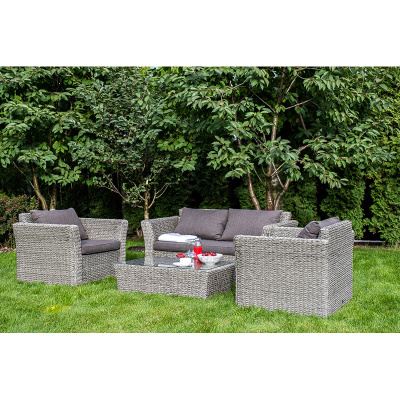 Комплект садовой мебели 4SIS Капучино Сингл (гиацинт) Цвет: графит Комплект садовой мебели 4SIS Капучино Сингл (гиацинт) Цвет: графит