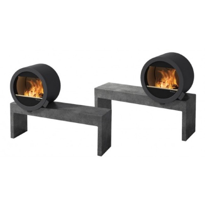 Печь-камин Nordpeis Me Bench с боковыми стеклами Печь-камин Nordpeis Me Bench с боковыми стеклами