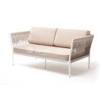 Диван 4SIS Касабланка 2-местный из роупа Цвет: светло-серый, светло-коричневый