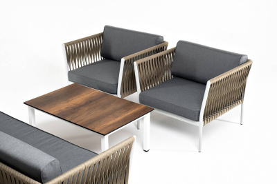 Лаунж-зона 4SIS Касабланка на 5 персон из роупа Цвет: серый