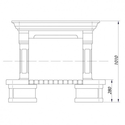 Каминная облицовка Supra-Russia CHARLESTON SR, с каменной балкой Каминная облицовка Supra-Russia CHARLESTON SR, с каменной балкой