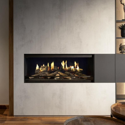 Электрокамин Kalfire E-one 100F, Dual HD Flame technology, пульт Д/У, нижняя пластина "Design"
