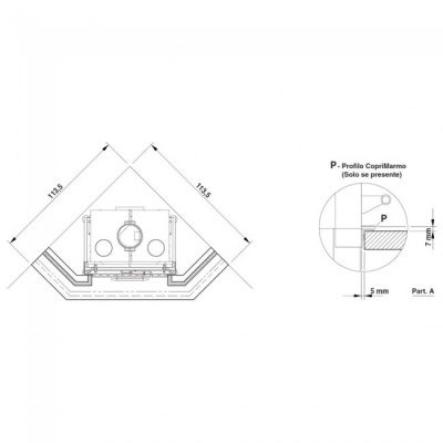 Каминная облицовка Palazzetti Andria, угловая Каминная облицовка Palazzetti Andria, угловая