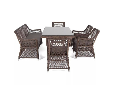 Обеденная группа 4SIS Катания на 6 персон Цвет: коричневый Обеденная группа 4SIS Катания на 6 персон Цвет: коричневый