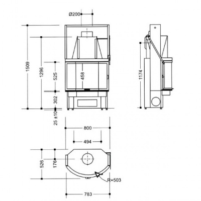 Каминная топка SUPRA Emeraude 1801 Каминная топка SUPRA Emeraude 1801