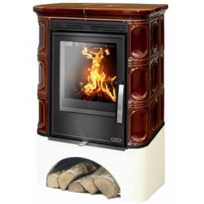 Печь-камин ABX MARINA KPI, с теплообменником, с допуском воздуха (коричневый)