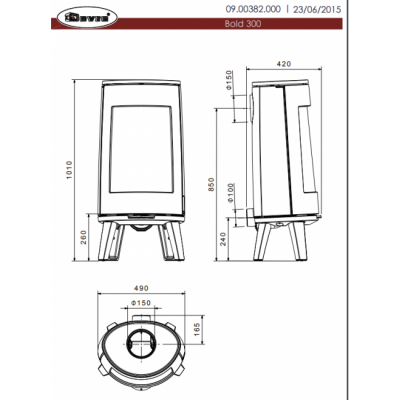 Печь-камин Dovre BOLD 300/E12 Печь-камин Dovre BOLD 300/E12