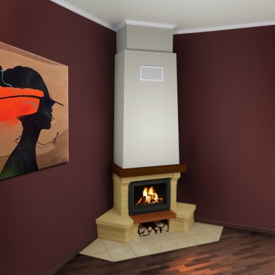 Каминная облицовка Supra-Russia TANGO SR, с деревянной балкой Каминная облицовка Supra-Russia TANGO SR, с деревянной балкой