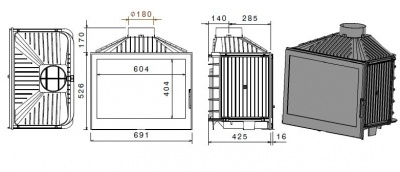 Каминная топка Liseo L7 Каминная топка Liseo L7