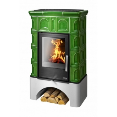 Печь-камин ABX BRITANIA KPI, с допуском воздуха (зеленый)