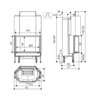 Каминная топка Supra Cristal II 431 B Pack N Каминная топка Supra Cristal II 431 B Pack N