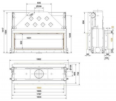 Каминная топка Brunner Architecture AK 53/166 Tunnel 