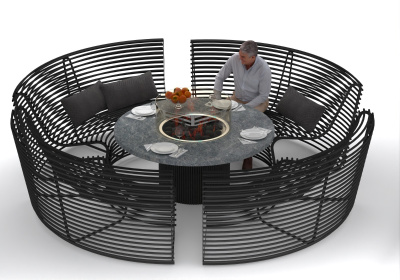 Лавка из аллюминия