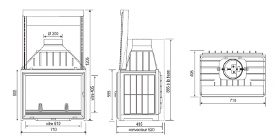 Каминная топка Seguin MULTIVISION 7000 B.L. Каминная топка Seguin MULTIVISION 7000 B.L.
