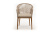 Стул из роупа 4SIS Лион, Основание дуб, роуп бежевый круглый, ткань бежевая 035