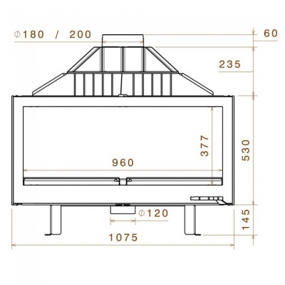Каминная топка Liseo Castiron LCI 11 GDFs