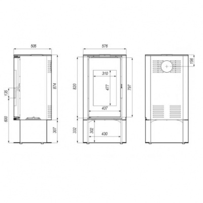 Печь камин Defro Home Orbis Log, 9кВт Печь камин Defro Home Orbis Log, 9кВт