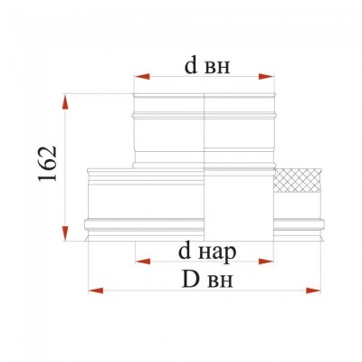 Переходник Дымок 0.8 мм с изоляцией, термо-моно, d=250 мм Переходник Дымок 0.8 мм с изоляцией, термо-моно, d=250 мм
