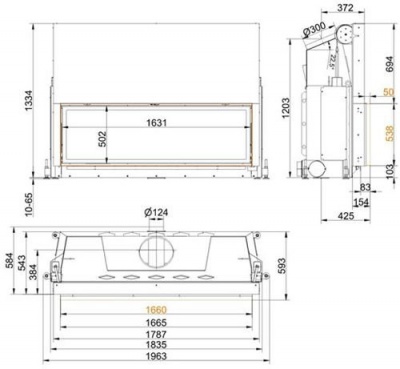 Каминная топка Brunner Architecture AK 53/166 