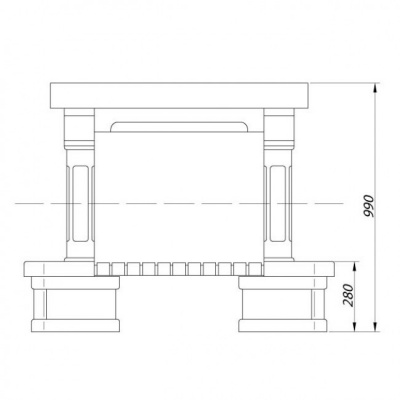 Каминная облицовка Supra-Russia CHARLESTON SR, с деревянной балкой Каминная облицовка Supra-Russia CHARLESTON SR, с деревянной балкой