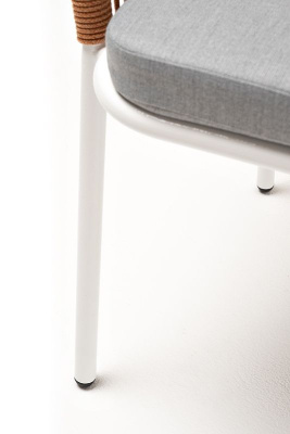 Стул 4SIS Лион из роупа Цвет: светло-серый (RAL7035) шагрень, оранжевый меланж, светло-серый