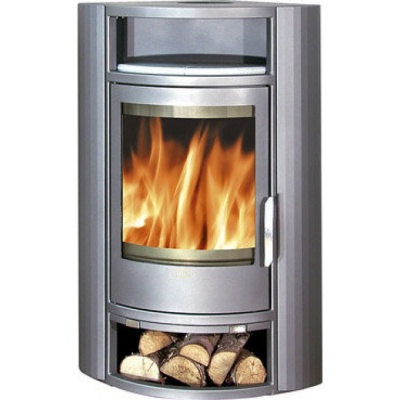 Печь-камин ABX Polar 6 угловой (серая сталь)