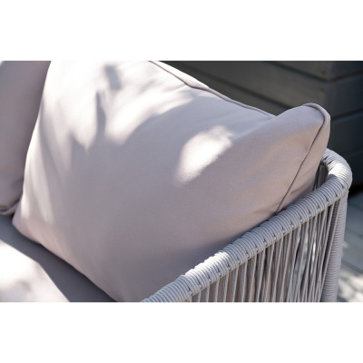 Модульная угловая лаунж-зона 4SIS Канны из роупа Цвет: светло-серый