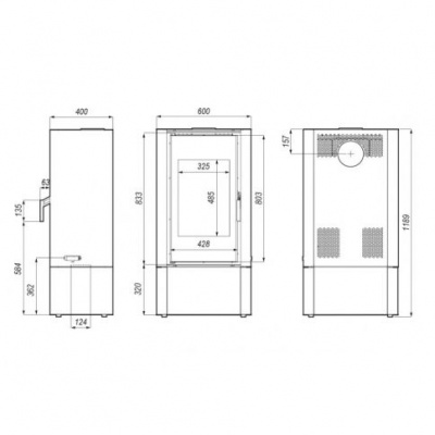 Печь камин Defro Home Solum Log, 9кВт Печь камин Defro Home Solum Log, 9кВт