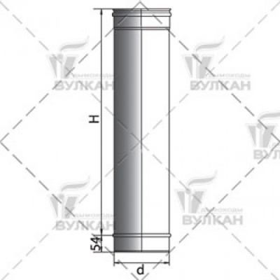 Труба на расш. Вулкан TRH500 d300 матов.