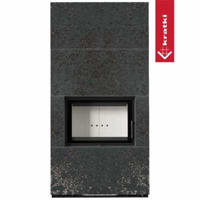 Каминокомплект FLOKI в облицовке OXIDE NERO Каминокомплект FLOKI в облицовке OXIDE NERO