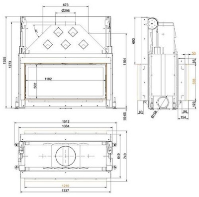 Каминная топка Brunner Architecture AK 53/121 Tunnel 