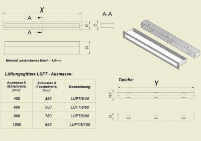 Решетка Люфт 6*100