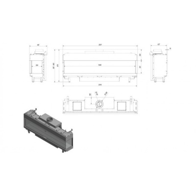 Каминная топка Kratki LEO P 200 NG (магистральный газ) Каминная топка Kratki LEO P 200 NG (магистральный газ)