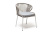 Стул из роупа 4SIS Милан каркас алюминий светло-серый муар, роуп серый меланж, ткань светло-серая