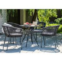 Обеденная группа 4SIS Форли на 4 персоны с квадратным столом Цвет: серый гранит