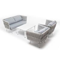 Лаунж-зона 4SIS Монако 4-местная со столом Канны молочный, светло-серый