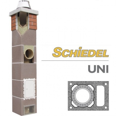 Керамический дымоход Schiedel UNI одноходовой с вент.каналом д=140 мм, высота 8м Керамический дымоход Schiedel UNI одноходовой с вент.каналом д=140 мм, высота 8м