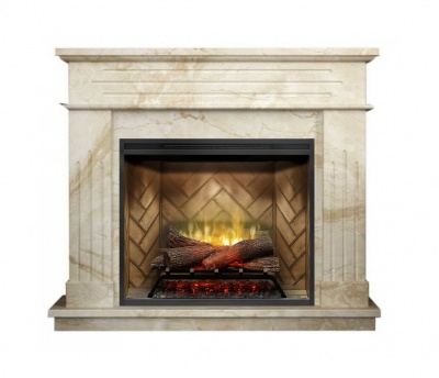 Мраморный электрокамин Варшава