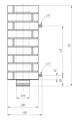 Теплообменник Grill'D Retro ЖС 0,8мм (D115) Теплообменник Grill'D Retro ЖС 0,8мм (D115)